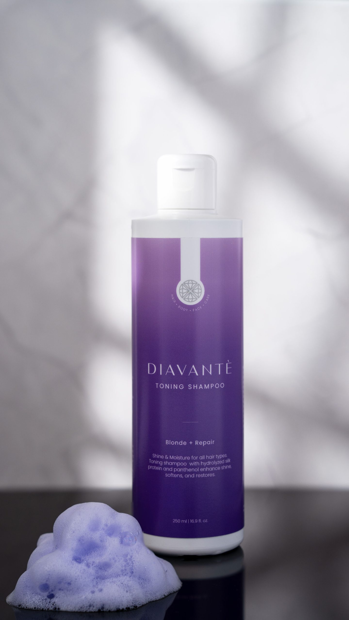 DIAVANTÈ Toning Shampoo – Blonde + Repair, 250 ml - Image 3