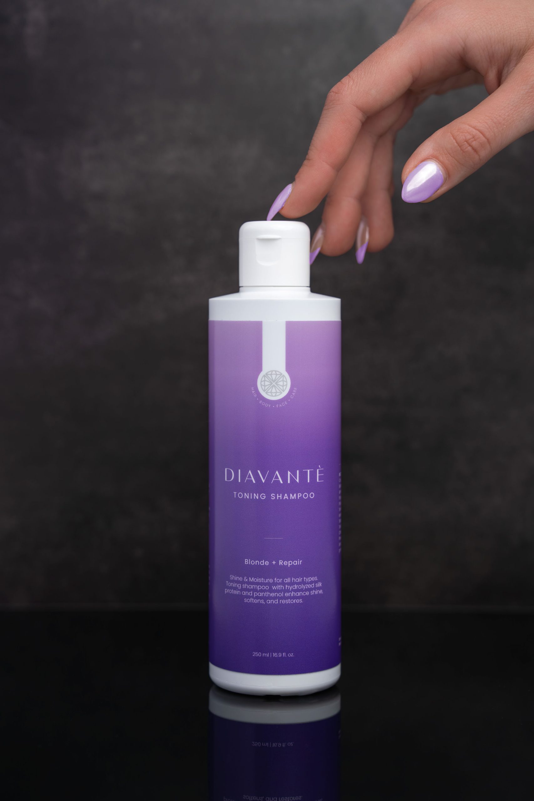 DIAVANTÈ Toning Shampoo – Blonde + Repair, 250 ml - Image 4