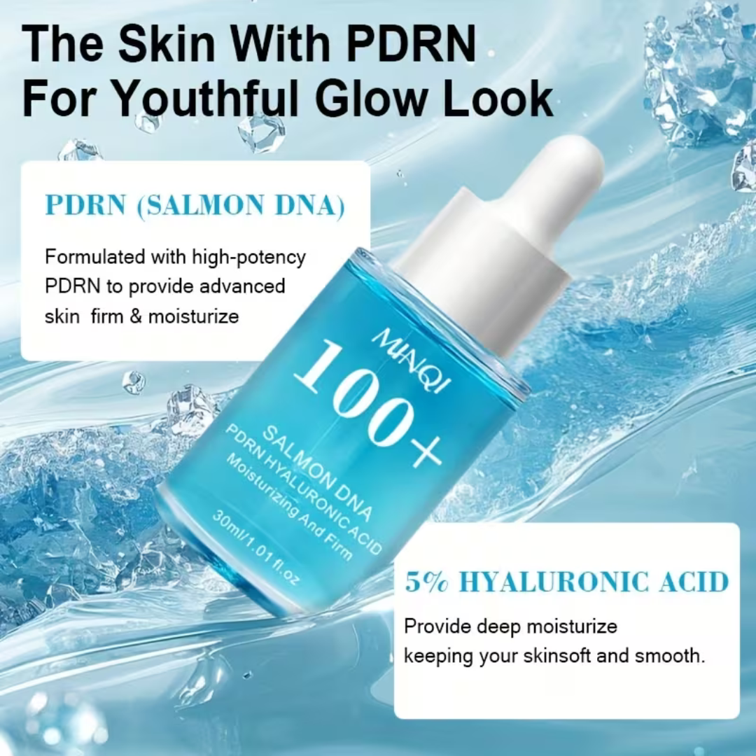MINQI 100+ Salmon DNA PDRN Hyaluronic Acid Serum, 30 ml - Image 2